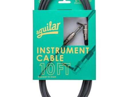 Aguilar AGINST10RS Right-Angle to Straight Connector Instrument Cable - 10  Supply