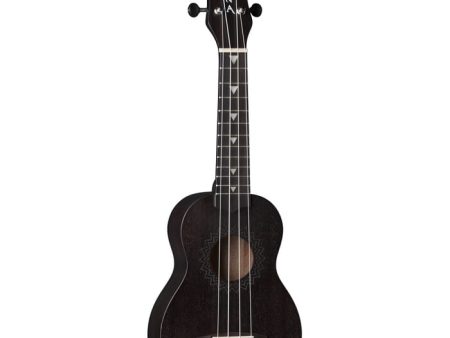 Luna VINTAGE Mahogany Soprano Ukulele (Black Satin) Online Sale