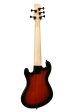 Kala UBASS-SB5-TB-FL Solid Body 5-String Fretless Ukulele Bass (Tobacco Burst) Supply