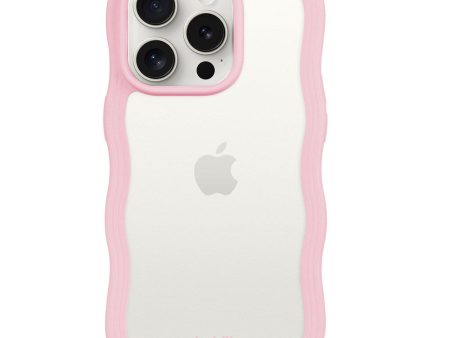 Holdit iPhone 14 Pro Max Wavy Case - Pink   Transparent For Cheap