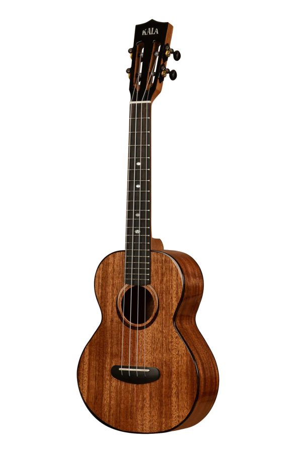 Kala KA-CT-SMH-TG-BAG Contour All Solid Gloss Mahogany Tenor Ukulele with Bag For Sale