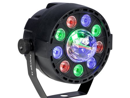 ColorKey CKU-1083 PartyLight FX Compact LED Wash Light with Motorized RGB Party Bulb Effect 3-Pack Bundle For Discount