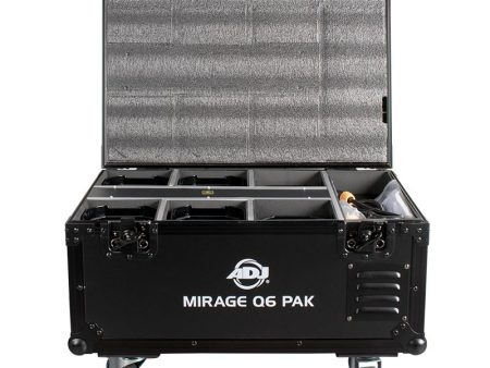 American DJ MIRAGE Q6 PAK Fixtures With Flight Case and Remote (Black) Hot on Sale