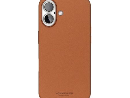 Vonmählen iPhone 16 Like Leather Cover - MagSafe Kompatibel - Brown For Sale