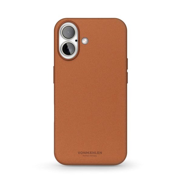 Vonmählen iPhone 16 Like Leather Cover - MagSafe Kompatibel - Brown For Sale