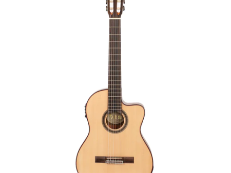 Valencia VC704CE 4 4 Size Classical Electric Guitar (Natural Satin Finish) For Discount