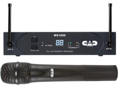 CAD WX1600 UHF 100-Channel Frequency Agile Handheld Wireless System (G: 542 to 564 MHz) For Discount