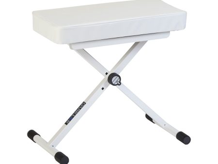 QuikLok BX8WH Height Adjustable Small Bench with Thick Cushion (White) For Discount