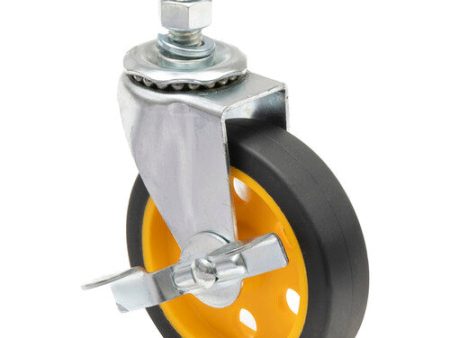 Rock-N-Roller RCSTR4X1 Caster Wheel with Brake for R2 and R6 Carts (2-Pack) - 4 x 1  For Discount