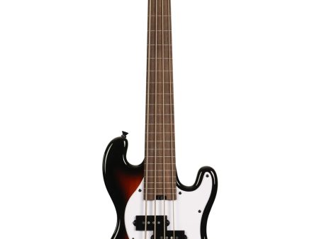 Kala UBASS-SB-TB-FL Solid Body 4-String Fretless Ukulele Bass (Tobacco Burst) Online