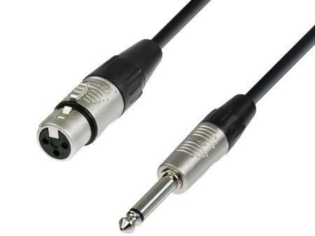 Adam Hall 4 STAR MFP 0150 Rean® XLR Female To Jack TS Microphone Cable - 1.5m Supply