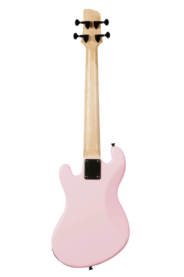 Kala UBASS-SB-LP-FS Solid Body 4-String Fretted Ukulele Bass (Pale Pink) Fashion