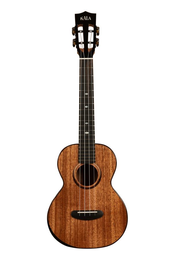 Kala KA-CT-SMH-TG-BAG Contour All Solid Gloss Mahogany Tenor Ukulele with Bag For Sale