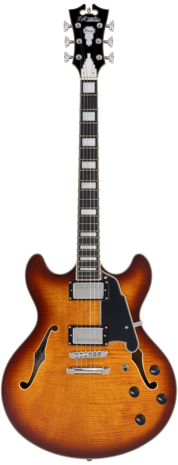 D Angelico PREMIER DC Semi Hollow Electric Guitar (Dark Iced Tea Burst) Sale