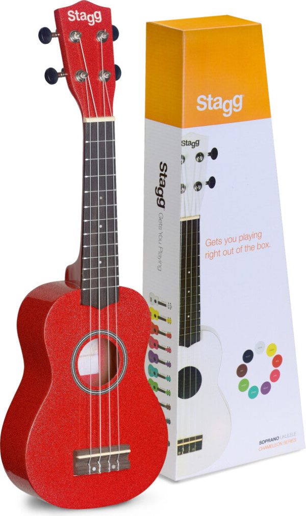 Stagg US-RED Soprano Ukulele With Basswood Top Online Hot Sale