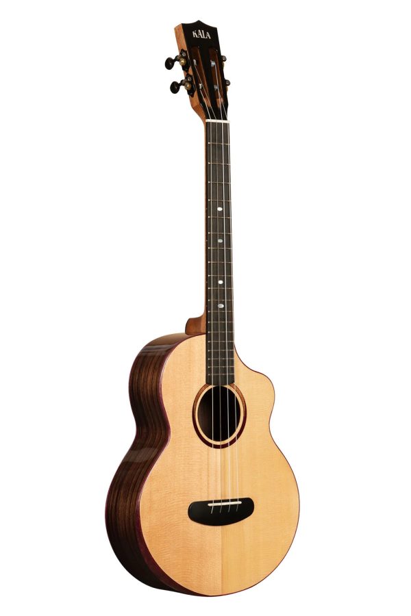 Kala KA-CT-SSRW-BG-C-BAG Contour All Solid Gloss Spruce Rosewood Baritone Ukulele with Bag Online now