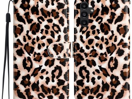 EIDERWOOD Samsung Galaxy S24 FE Vegansk Læder Flip Cover m. Strop og Kortholder - Leopard Print Online Sale