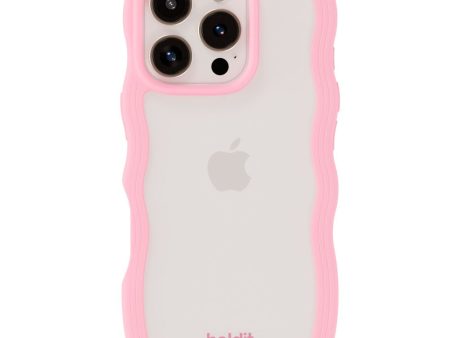 Holdit iPhone 16 Pro Wavy Case - Pink   Transparent Discount