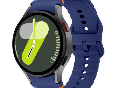 Samsung Galaxy Watch 4   5   6   7   FE Tech-Protect Silicone Sport Urrem - Mørkeblå Online Sale