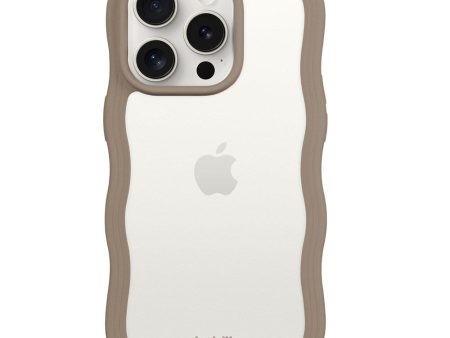 Holdit iPhone 14 Pro Max Wavy Case - Mocha Brown   Transparent Online Sale