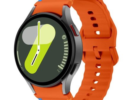 Samsung Galaxy Watch 4   5   6   7   FE Tech-Protect Silicone Sport Urrem - Orange Hot on Sale