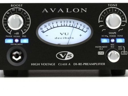 Avalon V5 Microphone Preamplifier (Black) Online Hot Sale