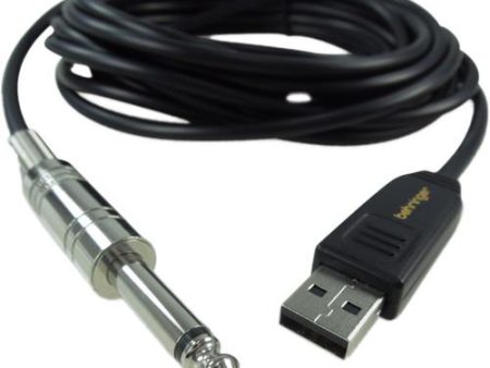 Behringer GUITAR-2-USB Instrument To USB Interface Cable - 16.5  For Sale