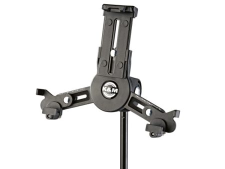 K&M 19795 Tablet Holder with Microphone Stand Mount Fashion