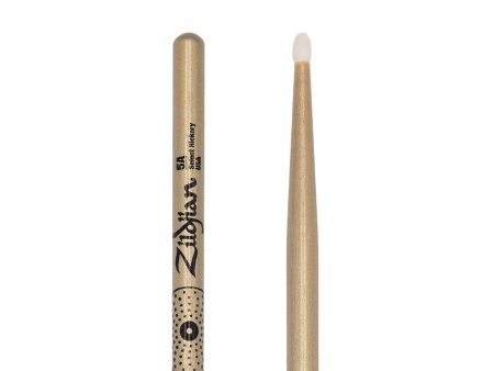 Zildjian Z5ACGN-ZC Z Custom Limited Edition Nylon Tip Drumstick (Gold Chroma) - 5A Online Sale