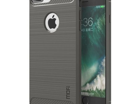 iPhone 7 Plus   8 Plus Mofi Brushed Carbon Fiber Fleksibelt Plastik Cover - Grå Supply