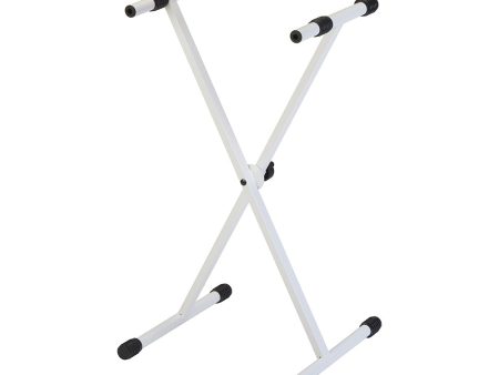 QuikLok T10WH Single Braced T-Rex Keyboard Stand (White) Fashion