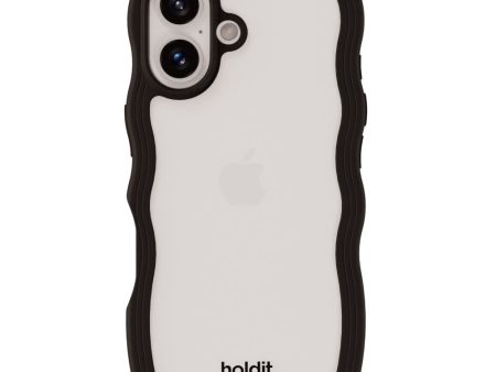 Holdit iPhone 16 Plus Wavy Case - Sort   Transparent Online now