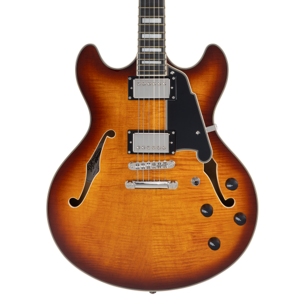 D Angelico PREMIER DC Semi Hollow Electric Guitar (Dark Iced Tea Burst) Sale