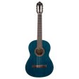 Valencia VC204-TBU 4 4 Size Classical Guitar (Transparent Blue Satin Finish) For Discount