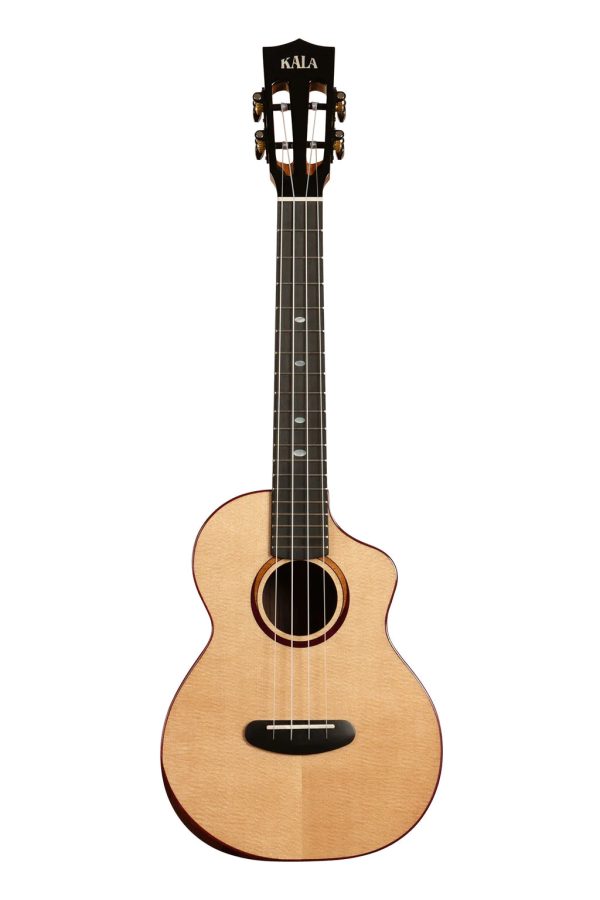 Kala KA-CT-SSRW-TG-C-BAG Contour All Solid Gloss Spruce Rosewood Tenor Ukulele with Cutaway and Bag Online now