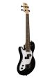 Kala UBASS-SB-BK-FS-L Solid Body 4-String Fretted Ukulele Bass - Left Handed (Jet Black) Online Sale