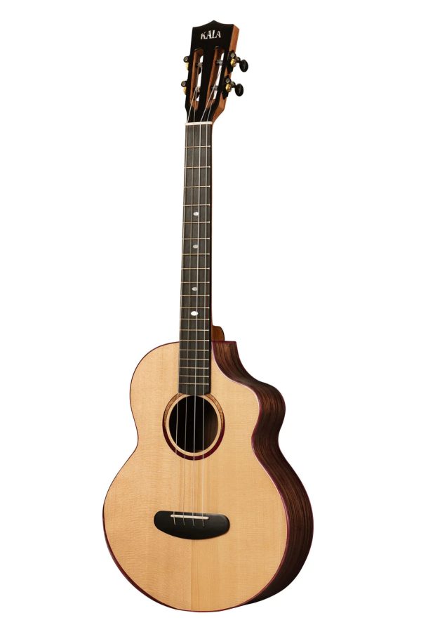 Kala KA-CT-SSRW-BG-C-BAG Contour All Solid Gloss Spruce Rosewood Baritone Ukulele with Bag Online now