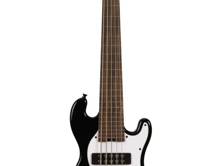 Kala UBASS-SB5-BK-FL Solid Body 5-String Fretless Ukulele Bass (Jet Black) Online Sale