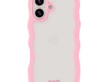 Holdit iPhone 16 Plus Wavy Case - Plus Pink Transparent Online Sale