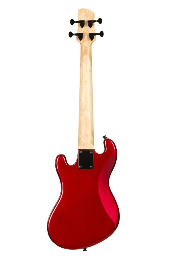 Kala UBASS-SB-RD-FS Solid Body 4-String Fretted Ukulele Bass (Candy Apple Red) on Sale