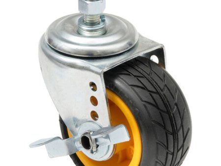 Rock-N-Roller RCSTR4X2 Ground Glider Caster with Brake (2-Pack) - 4 x 2  For Cheap