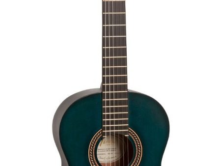 Valencia VC203-TBU 3 4 Classical Guitar (Transparent Blue Satin Finish) Online Hot Sale