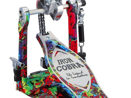 Tama IRON COBRA 50th Anniversary Limited Edition Power Glide Single Pedal (Marble Psychedelic Rainbow) on Sale