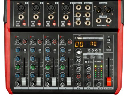 Proel PLAYMIX8 8-Channel Mixer with FX USB Supply