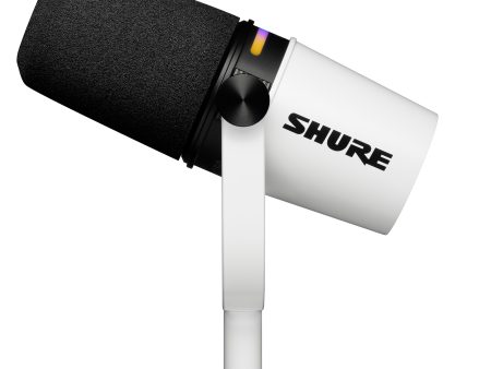 Shure MV7+ Hybrid Cardioid Dynamic Podcast Microphone (White) Cheap