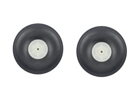 2 Pieces 89mm Diameter PU Simulation Wheel Wheels For RC Airplane For Sale