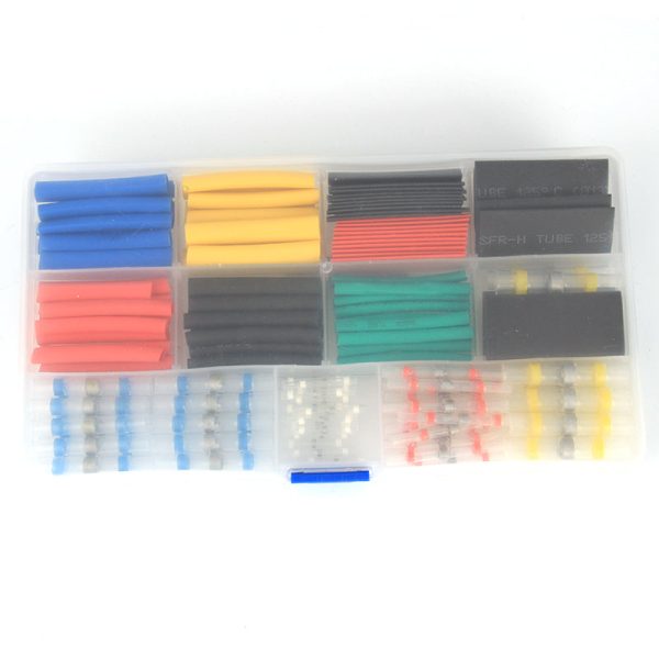 150Pcs in Total Boxed 80Pcs PE Heat Shrink Tube Insulating Sleeve+70Pcs Solder Tin Ring for ESC Wire For Cheap