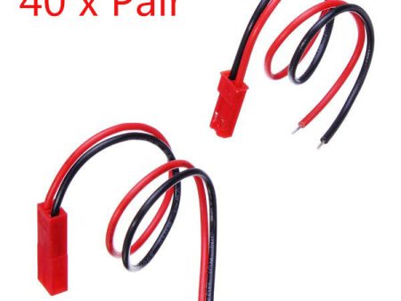 20 x JST Connector Plug With Connect Cable For RC BEC ESC Battery Online now