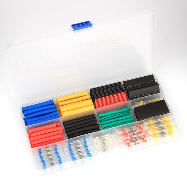 150Pcs in Total Boxed 80Pcs PE Heat Shrink Tube Insulating Sleeve+70Pcs Solder Tin Ring for ESC Wire For Cheap