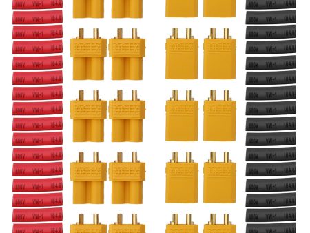 10 Pair URUAV XT30U Male Female Bullet Connectors Power Plug with Heat Shrink Tubing for Lipo Batter Online